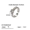 Anillo de Zirconia Irregular Incrustada Color Oro Café Moda de Alta Gama Personalidad Simple Versátil Para el Trabajo Otoño e Invierno Joyería de Moda