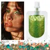 Gel Corporal Chameleon Transfronterizo con Purpurina 12 Colores Sombra de Ojos Brillante Parches de Purpurina para Rostro y Cabello Maquillaje para Festival y Carnaval