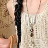 Colar Versátil para o Dia a Dia de Primavera e Verão Festa de Estudante Moda Estilo Exquisito Pingente Estilo para o Trajeto Diário Corrente para Clavícula Feminina com Acessórios