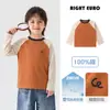 Camiseta de Manga Longa de Algodão para Meninos Europeus Estilo Primavera e Outono Top para Bebê Roupas de Menino Roupas Infantis Novas 2026 Roupas de Outono para Crianças