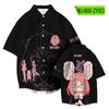 Fornecimento transfronteiriço novo espião play house anime periférico verão nova camisa solta manga curta camisa moda masculina