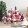 Muñeco de Nieve Navideño Decorativo de Pensamiento de Siete Colores Caja Floral Empaque Floral Decoración de Regalo Flores Suministros de Empaque Festivo
