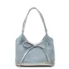 Bolso de Axila Casual de Mezclilla para Mujer 2025 Nueva Moda Estilo Coreano Estilo Preppy Bolso Tote Bolso de Hombro Versátil