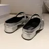 Zapatos de Mujer Cuadrados de Tacón Bajo con Estilo Moderno y Suave 2026 Primavera Zapatos Mary Jane de Moda Decorados con Lazo y Pedrería