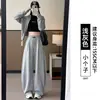 Pantalones Deportivos Casuales con Cordón Nuevos 2026 para Mujer, Pantalones de Chándal Sueltos de Cintura Alta para Otoño, Talla Petite, Pantalones de Pierna Ancha Curvos con Caída