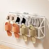 Sapateira de Parede Atrás da Porta Quarto Simples Entrada Sem Furos Banheiro Prateleira de Armazenamento na Parede Organizador de Armazenamento de Sapatos