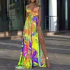 Vestido de Primavera 2025 Folha Nova com Elasticidade em Quatro Direções Boêmio Sem Alças Sem Alças que Arrasa no Chão para Mulheres