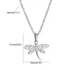 Joyería de moda transfronteriza creativa de acero de titanio collar con temperamento europeo y americano collar de libélula cadena para clavícula de mujer al por mayor en stock