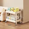 Carrito de Almacenamiento Pequeño para el Hogar, Estante de Múltiples Niveles de Pie para Cocina, Sala de Estar, Libros, Juguetes Móviles para Bebé y Almacenamiento de Snacks