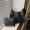 Bolso de mujer de moda transfronteriza con textura que combina con todo, bolso retro con cadena de color sólido, bolso de mujer, nuevo bolso de hombro con cadena debajo del brazo de primavera