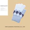 Guantes cálidos de invierno con contraste de rombos de diamante para hombres y mujeres, estudiantes, pareja, moda coreana, tejidos de cachemira, pantalla táctil