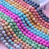Novo 10mm Jade Esmagado Gelo Crack Contas de Porcelana Candy Color Glaze Contas Redondas DIY Pulseira Jóias Acessórios Material Contas a Granel