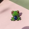 Broche de Liga Decorativo Criativo de Sapo, Insígnia de Coroa de Strass Pintada Fofa e Bonita, Acessórios de Joalheria Feminina