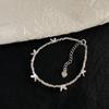 Nueva Pulsera de Mariposa Pequeña con Incrustaciones de Estrellas de Plata S925 de Estilo Chino, Estilo Simple y Fresco