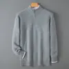 Bai Cai Rong Masculino Casual Engrossado Zíper Tendência Quente Camada Interna de Lã Tricô Outono Inverno Respirável Camada de Base