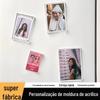 Moldura de acrílico para fotos, moldura magnética, retrô, 3 polegadas, moldura para fotos, ins, vento, 6 polegadas, transparente, atacado