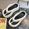 Chanclas de Suela Gruesa para Mujer en Verano, Chanclas de Suela Suave de Eva que se Sienten como Caminar sobre Excremento, Sandalias de Playa de Exterior de Moda que Aumentan la Altura