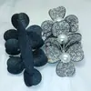 Flor de Tres Pétalos Caliente Diamante Tridimensional Lazo de Perla Bolso Ropa Zapatos Zapatos de Flor Sombreros Accesorios para el Cabello Accesorios de Ropa Accesorios Al por Mayor