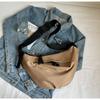 Bolsa de Dumpling Artística de Nylon Estilo Japonés Gran Capacidad Verano Nueva Moda Bolso Cruzado para Viajeros Bolso de Hombro Moderno de Color Sólido