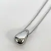 Collar Metálico Liso Ajustable Color Duradero Gotita de Agua Estilo Moderno Cadena para Suéter Gargantilla Accesorio Decorativo Nuevo Estilo Otoño e Invierno
