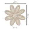 Parche de Tela Bordada de Encaje Bicolor Flor de Crisantemo Grande Lolita Accesorios para Ropa Infantil Girasol Listo para Usar Accesorios de Corsage de Alta Gama