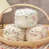 Bufanda de Hilo de Frijol Arcoíris Multicolor, Hilo para Tejer, Mismo Estilo que las Celebridades de Internet, Tejida a Mano, Mohair, Islandia, Unisex, Estilo Pareja