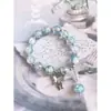 Pulseira de Contas de Cerâmica Estrela Concha Estilo Resort para Mulheres, Pulseira Exquisita de Nicho de Luxo Leve, Pulseira de Festa Estudantil de Alto Nível