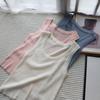 [Bizheng] Verano 2024 Nuevo Chaleco de Punto con Cuello en U para Mujer Sin Mangas Tirantes Finos Pequeños Chaqueta Base Ajustada 1246