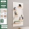 Tablero Perforado de Madera Maciza Estante de Almacenamiento para Pared de Entrada Estante de Almacenamiento para Partición de Entrada Tablero para Colgar en la Pared Estante de Exhibición de Pared