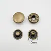 Botão de Pressão 633 Latão 12.5mm Redondo Metal Plano Oculto Acessórios para Roupas Botão Brilhante Retro Todo em Cobre