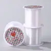 Suministro de Hilo de Cristal Línea de Pesca No Elástica para Ensartar Cuentas, Pulseras, Collares, Joyería DIY de Nylon Ecológico Cordón Transparente