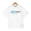 Camiseta Redonda com Estampa Angel Love Palm Palm Base Tinta Salpicada Estilo High Street Casal Mesmo Estilo