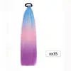 Trenzas de Hilo Plateado Trenzado para el Cabello Ez Dreadlocks Extensiones de Cola de Caballo Larga con Hilo Dorado y Plateado Trenzas de Gradiente de Colores Pelucas para Niños