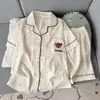 Fábrica Directa Conjunto de Pijama de Algodón Nube de Verano para Mujer 2026 Nuevo Estilo Manga Corta Pantalones Cortos para Niña Estudiante Dibujos Animados Ropa de Casa