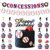 Festa de Baseball Tema Esportivo Layout Treinamento de Softbol Aniversário de Meninos Bandeira Puxar Flor Balão conjunto Atacado Personalizado