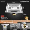 Ralo de piso de aço inoxidável luz brilhante espessado esgoto de banheiro máquina de lavar à prova de odor à prova de insetos grande vazão núcleo totalmente de cobre