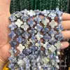14mm Piedra Natural Cristal Ágata Plano Trébol de Cuatro Hojas Pulsera DIY Collar Accesorios de Joyería Productos Semiacabados Venta al por Mayor