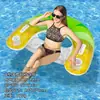 Toldo inflable reclinable de PVC para agua, venta al por mayor, con flotador y portavasos, disponible en stock.