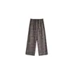 Primavera Verano Nuevo Pantalones de Cáñamo Puro para Mujer con Remolinos Paisley Retro Moteados Adelgazantes Casuales Rectos de Nueve Puntos FSY60628
