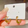 Brincos geométricos quadrados de metal simples, estilosos e únicos para mulheres, com um design distinto, versáteis para o uso diário, brincos populares online