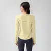 Top Deportivo Holgado de Secado Rápido para Mujer 2025 Nueva Ropa de Yoga Camiseta de Manga Larga Transpirable Aspecto Adelgazante Ropa para Correr Fitness