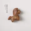 Accesorios de Caballo Mecedor de Madera Pintada, Colgante Llavero de Coche "Hazte Rico al Instante", Accesorios Mayoristas de Diseño Creativo DIY