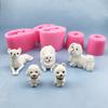 Molde de Silicona Estéreo 3D de Pomerania Oso de Peluche Chihuahua Mascota Cachorro Velas Aromáticas para Coche Adorno de Yeso Molde