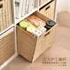 Caixa de Armazenamento para Armário Cesta de Armazenamento Dobrável de Rattan Sintético Lanches de Mesa Roupas Brinquedos Cesta de Armazenamento Trançada