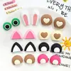Oreja de gato, conejo, rana, oso, pegamento tridimensional, carcasa de teléfono móvil, accesorios de parche para joyería DIY, material para horquilla infantil