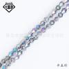 Contas de diamante coloridas de metal galvanizado de vários tamanhos, cristal de vidro, pontas duplas, contas soltas de ábaco, acessórios de joias faça você mesmo