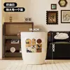 Cubo de basura estilo Mid-Century para el hogar, Cesto de basura de aspecto elegante, Conveniente multiusos para dormitorio, sala de estar, baño