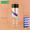 Botella Cilíndrica de Té Frío para Celebridades de Internet 500ml Plástico PET Transparente Desechable Botella para Bebidas de Té con Leche y Jugos Vaso para Llevar