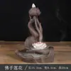 Incensário de Refluxo Cerâmica Argila Roxa Novo Criativo Decoração de Casa Mão de Buda Lótus Suporte para Incenso Fornecimento Direto do Fabricante