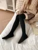 Calcetines Merlot Hasta la Rodilla para Mujer Estilo JK Japonés de Academia Calcetines Largos de Lana Versátiles Cálidos Adelgazantes Rodilleras Cálidas de Forro Polar Largos